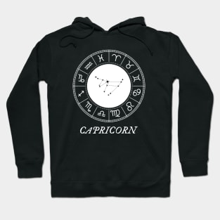 Capricorn Zodiac Sign Design With Constellation Hoodie